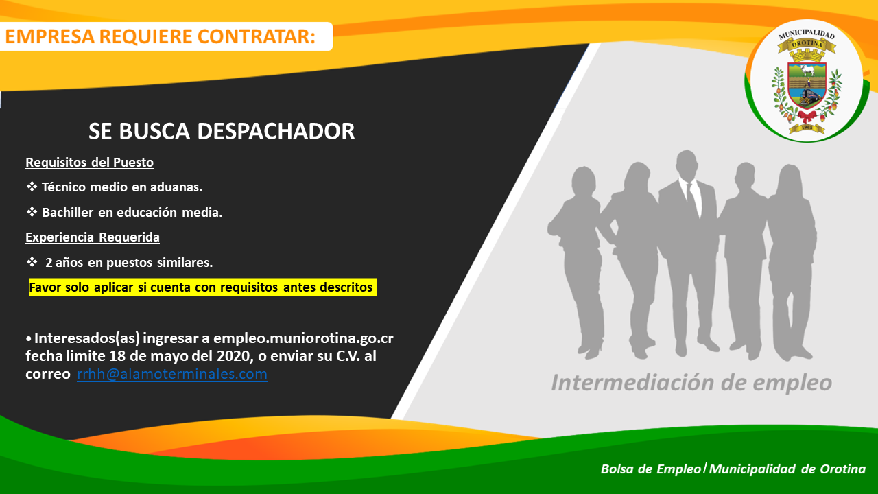 SE BUSCA DESPACHADOR