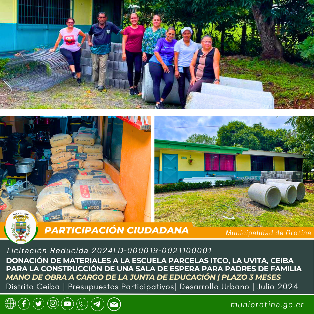 Sala de espera para los padres de familia en Esc. Parcelas ITCO, Ceiba