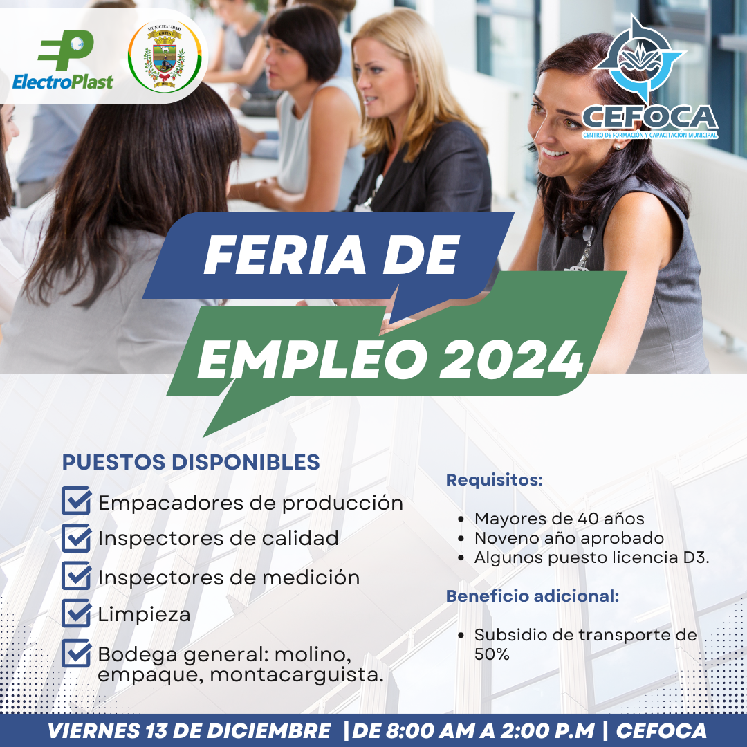  Feria de Empleo Muni Electroplast 2024 