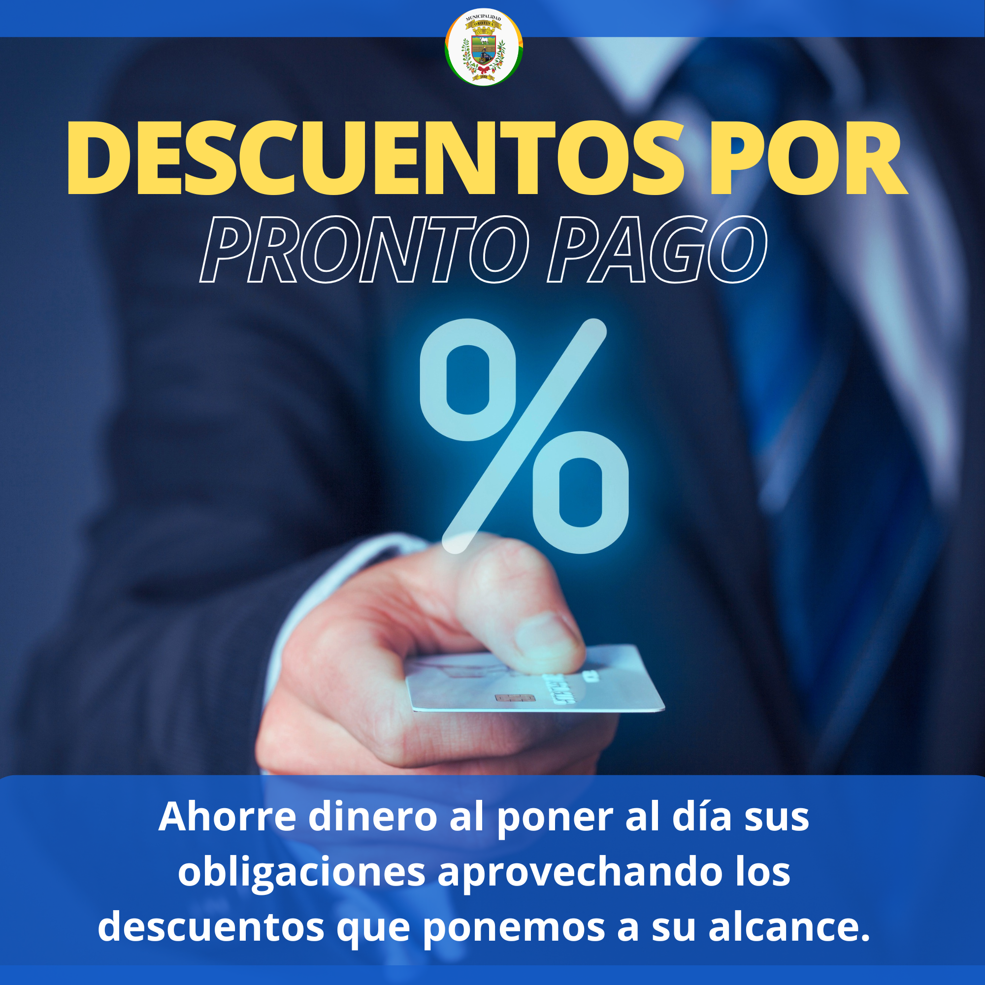 ¡De seguro no lo sabías!  ¡Si anticipas tu pago, ahorras dinero!