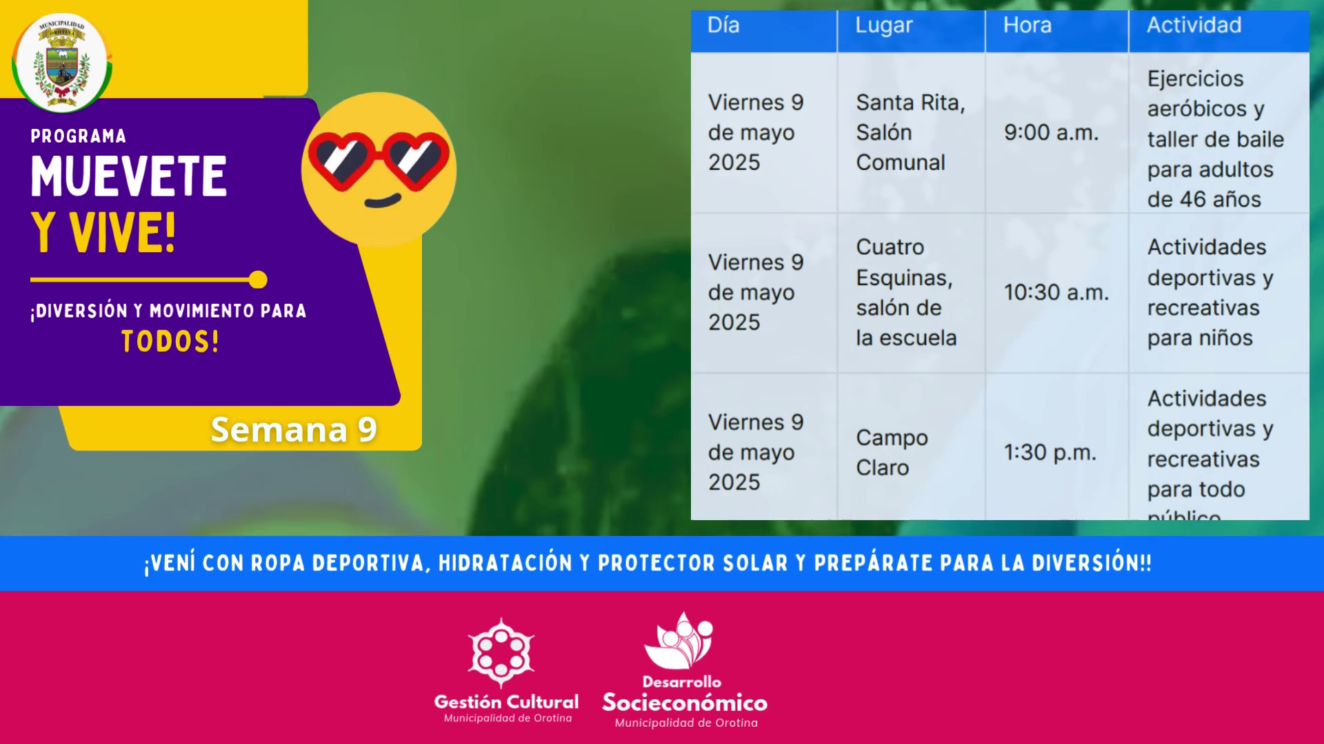 ¡Semana 9 | Muévete y Vive!