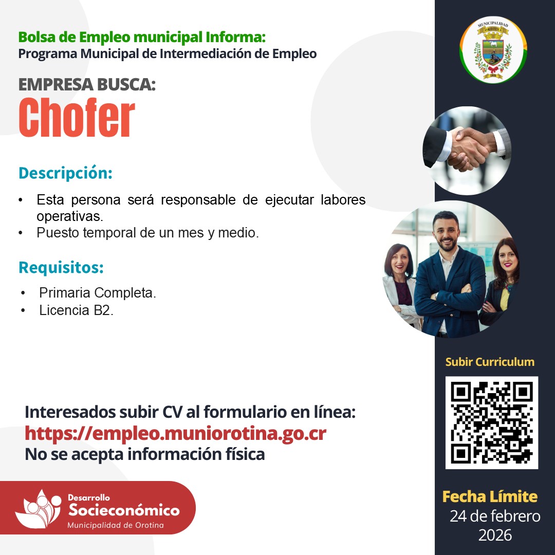 SE BUSCA CHOFER